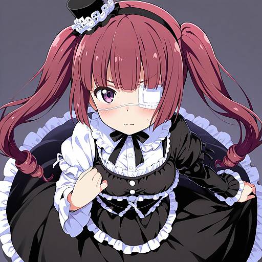 Illustration of Hanazono yurine, jashin-chan dropkick in the style of Itolife