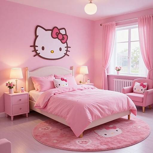 Cozy Pink Hello Kitty Bedroom