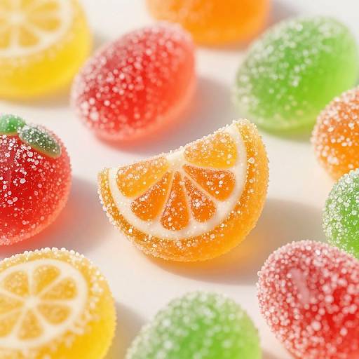 Vivid Macro Close-Up of Runts Candy