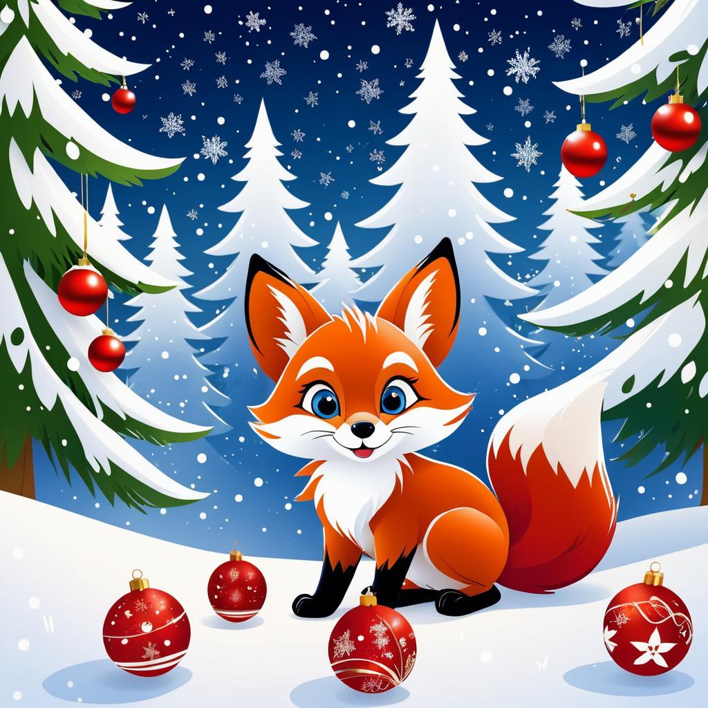 Charming Disney New Year's Fox Card