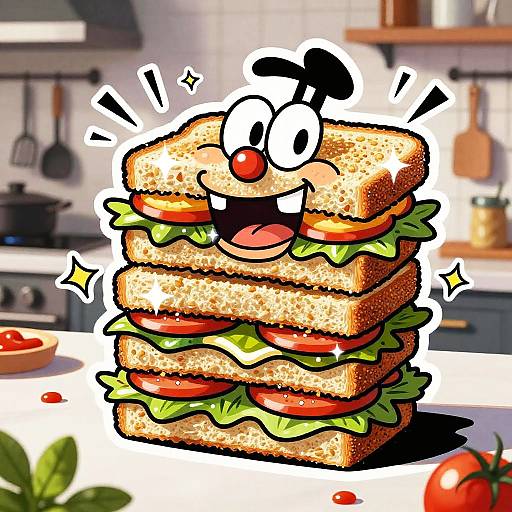 Zany Cartoon Sandwich Stacks
