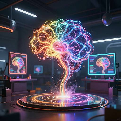 Futuristic AI Art Studio