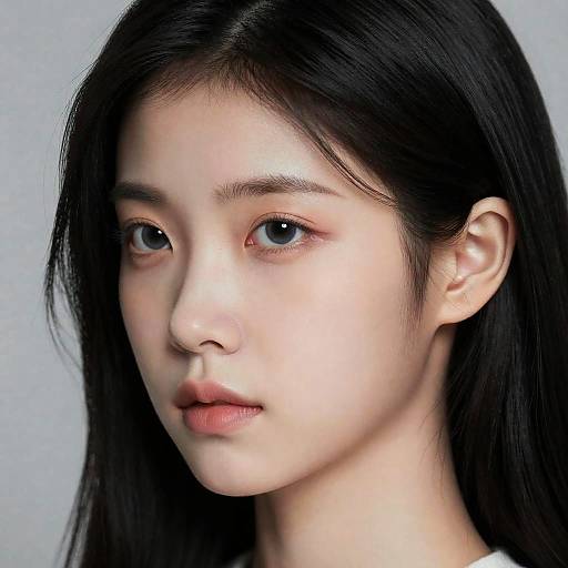 Porcelain Profile Photorealistic 8K Studio Portrait