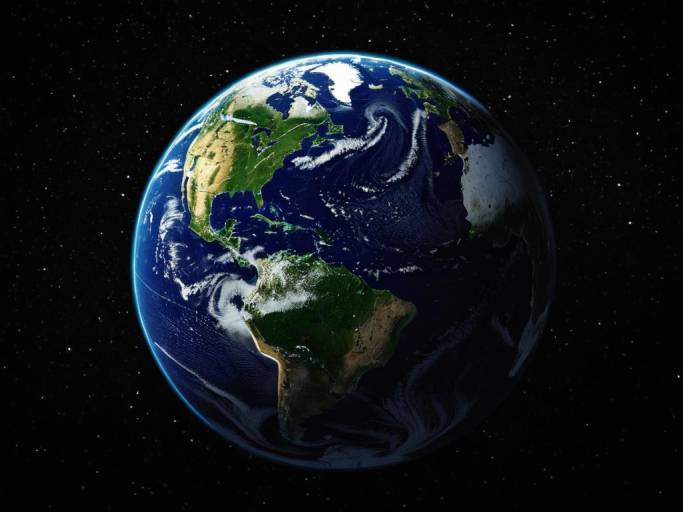 Earth's Beauty: Dark Globe Wallpaper