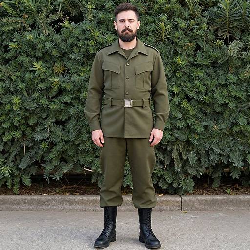 Olive Military Menswear Portrait
