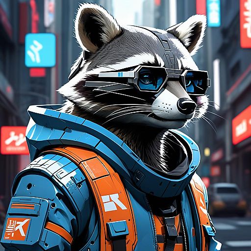 Cybernetic Raccoon: Rebel Street Artist