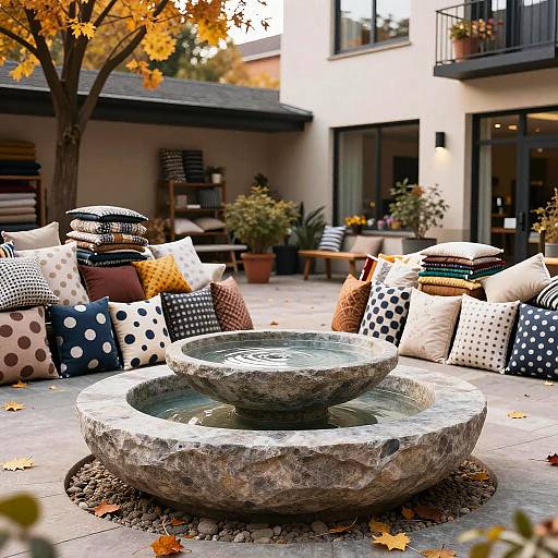 Trash Polka Art in Urban Garden