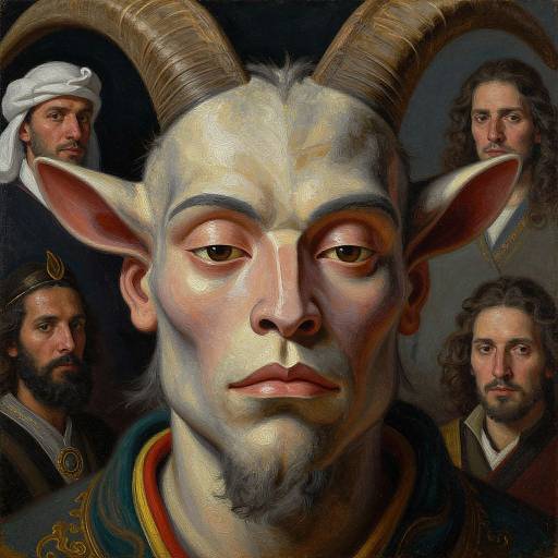 Orientalist Goat-Man Portrait in Oil