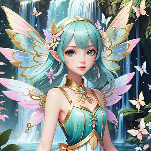 Whimsical Fairy in a Dreamlike Setting Whimsical Fairy in a Dreamlike Setting