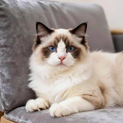Serene Ragdoll Cat Portrait