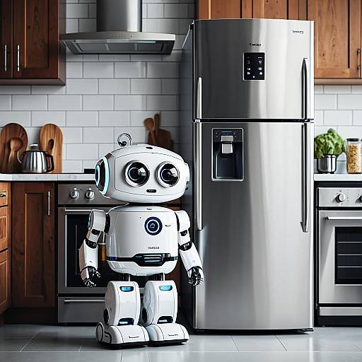 Charming 3D Robot Refrigerator Concept