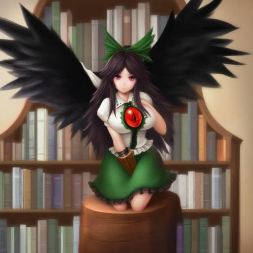 Utsuho in a Cozy Library Nook