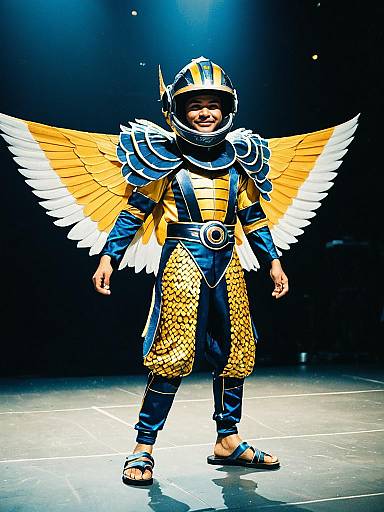 Male in Winged Fish Dance Costume