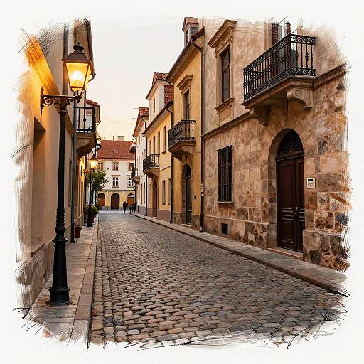 Old European Street Photo Realism