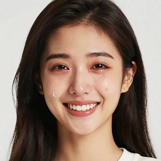 Smiling But Crying Meme Portrait