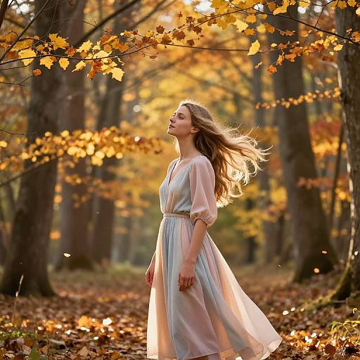 Sofie in Serene Autumn Forest