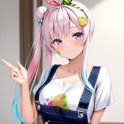 Illustration of Airani iofifteen (1st costume), hololive in the style of Reinama