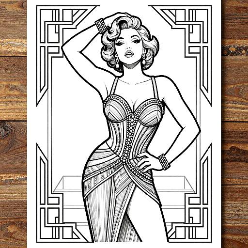 Art Deco Sultry Cabaret Singer
