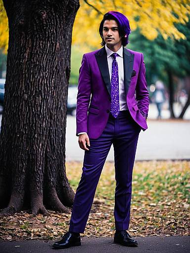 Purple Pop Star Male Outfit