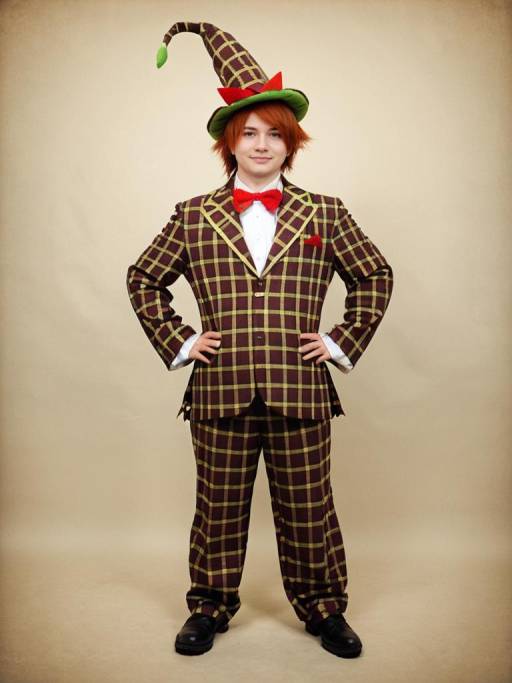 Full-Body Plaid Munchkin Cosplay Photo
