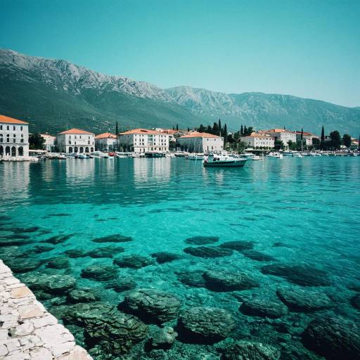 Historic Harbor in Tivat, Montenegro