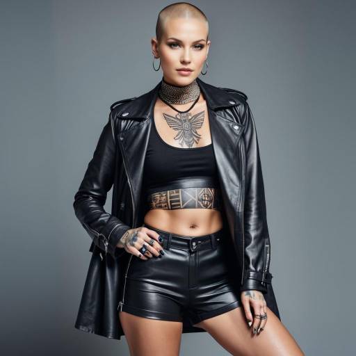 Edgy Tattooed Trendsetter in Urban Style