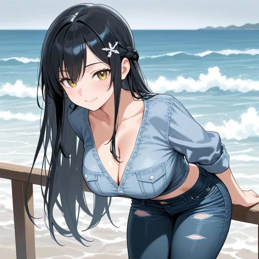 Cowgirl Admiral on a Stormy Sea
