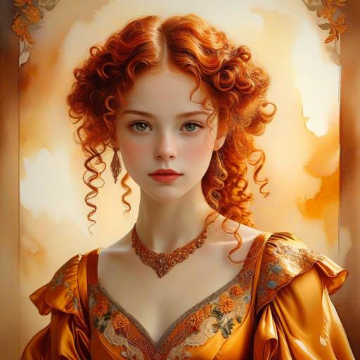 Elegant Portrait of a Fiery Young Woman