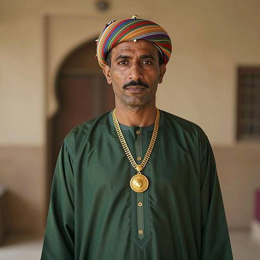 Authentic Portrait of Middle Eastern Man