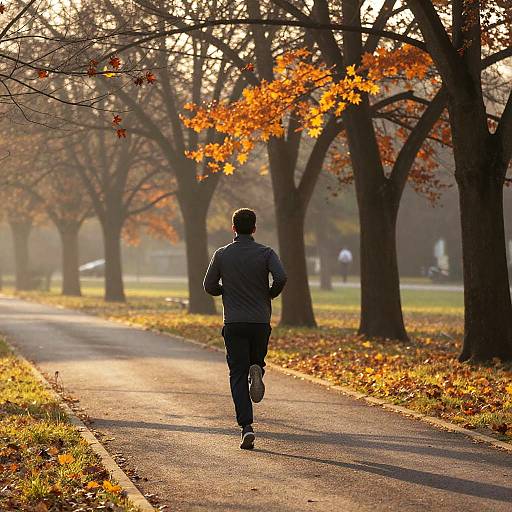Autumn Morning Jog in Golden Park