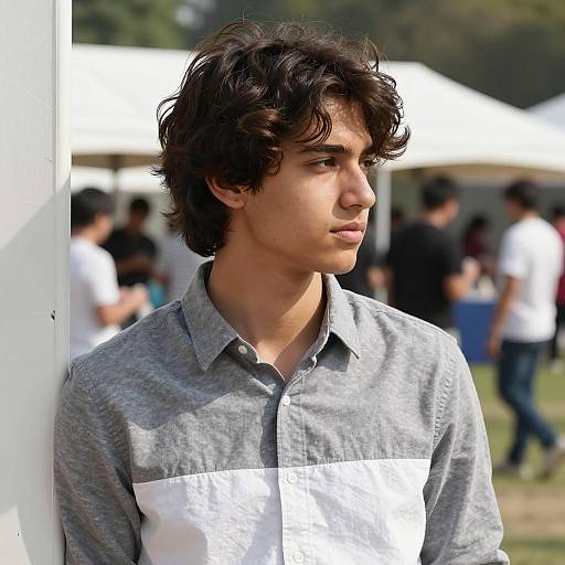Young Man at Outdoor Event