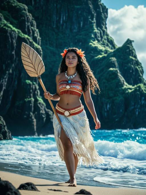 Cinematic Moana Inspired Fairytale Scene