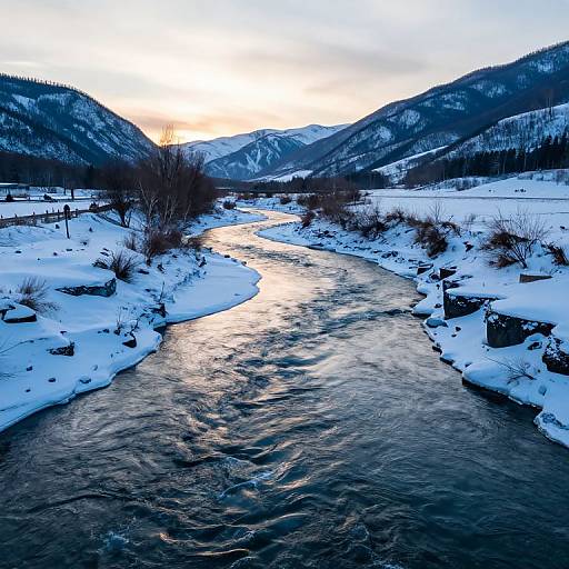 River of Liquid Light Through Frozen Time