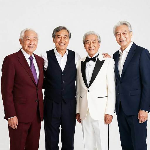 Elegant Portrait of Four Smiling Men