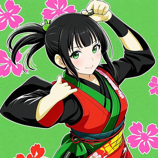 Illustration of Hamaguchi ayame, idolmaster in the style of Kase daiki