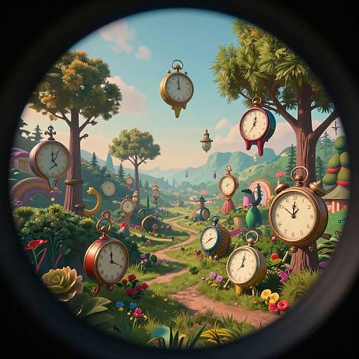 Surreal Floating Timepieces Dreamscape