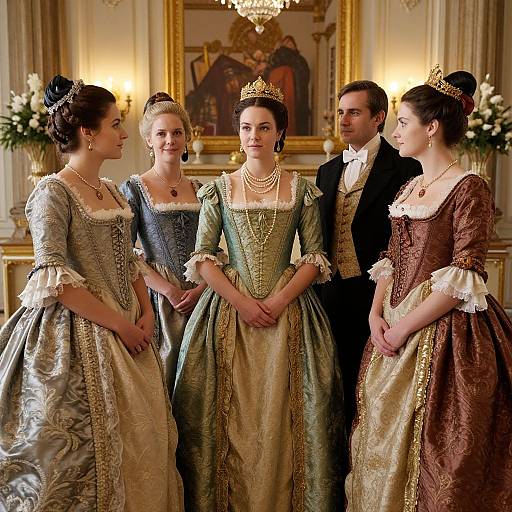 Elegant Gathering in Ornate Hall