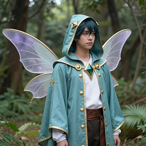 Whimsical Fairy Costume in Forest