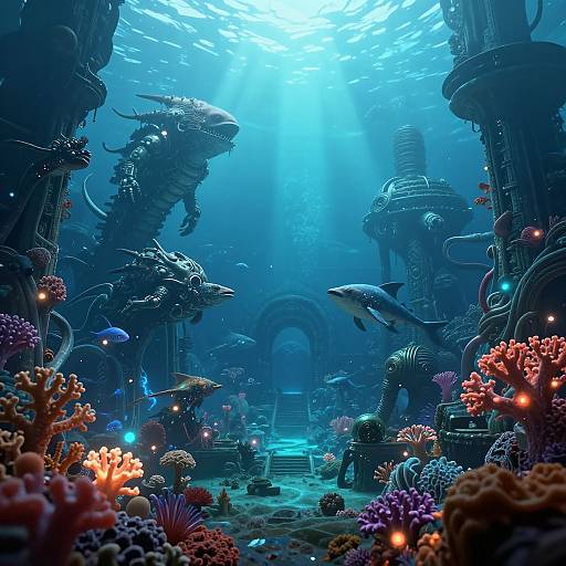 Mystical Underwater Fantasy World