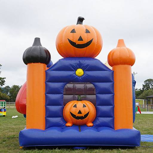 Pumpkin-Themed Bouncy Castle