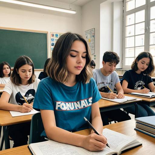 Student Taking Notes in Classroom