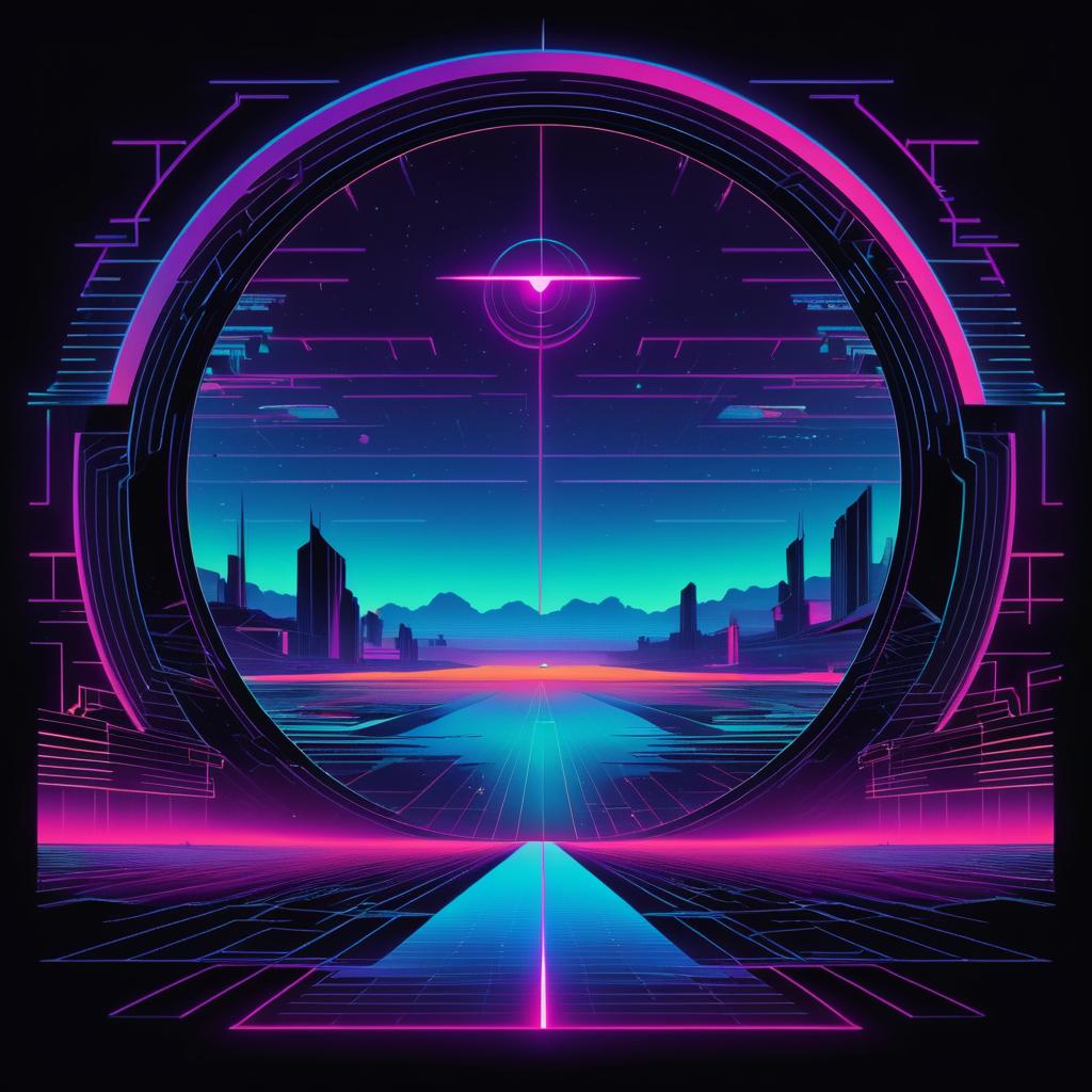 Ethereal Cyberpunk Music Festival Design