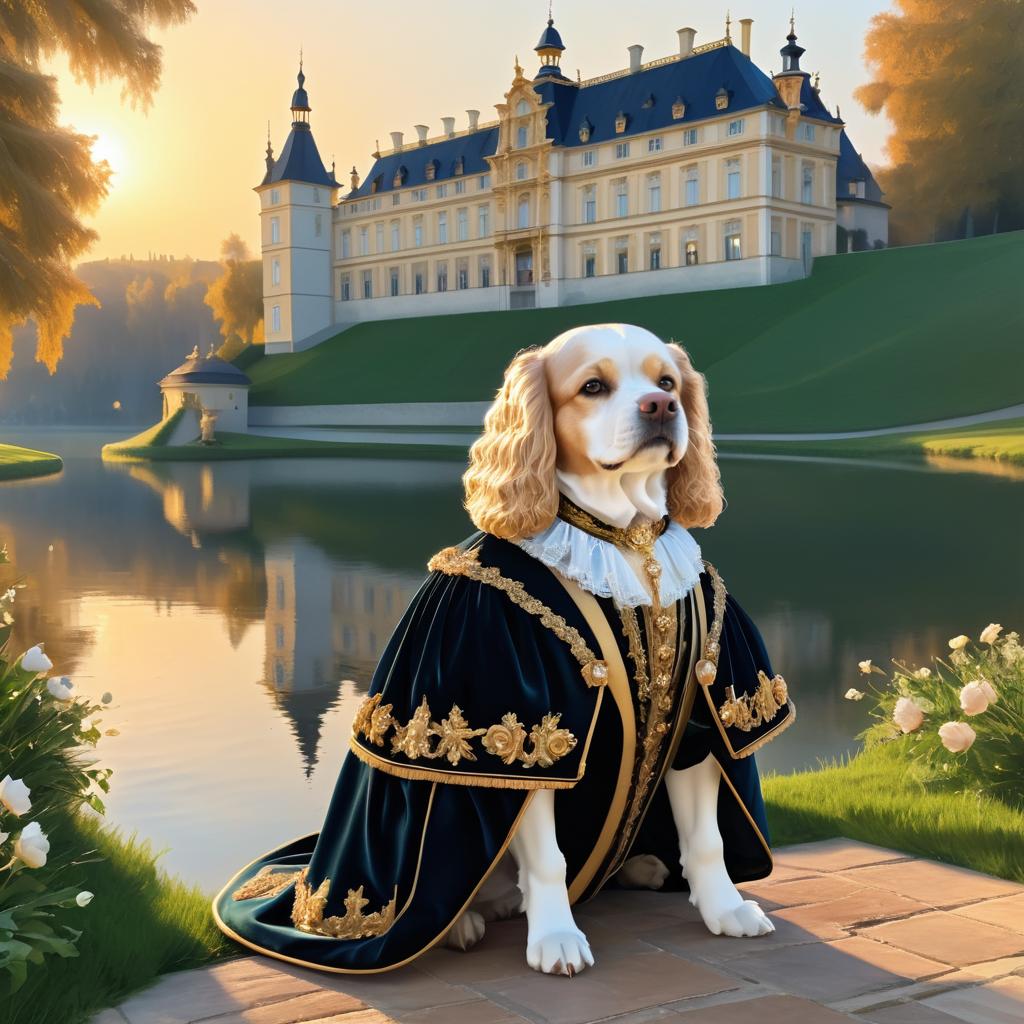 Noble Dog in Baroque Elegance