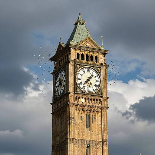 Luminous Insects and Clock Tower
