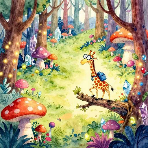 Whimsical Dr. Seuss Forest Landscape