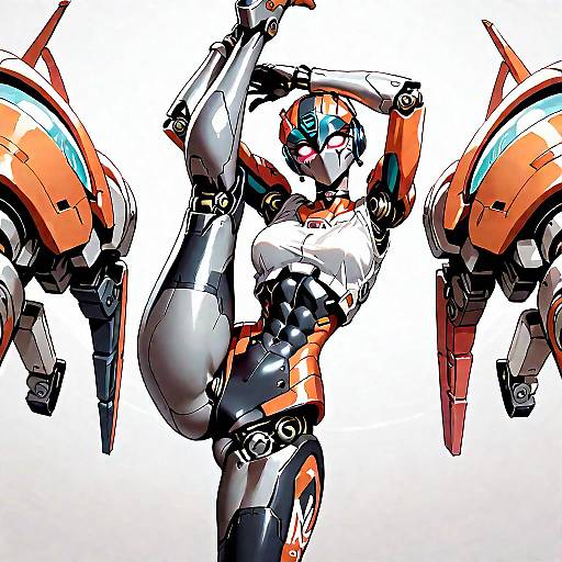 Detailed Muscular Assaultron Robot Pose