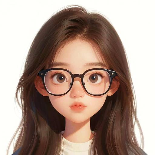 Whimsical Caricature of Young Woman