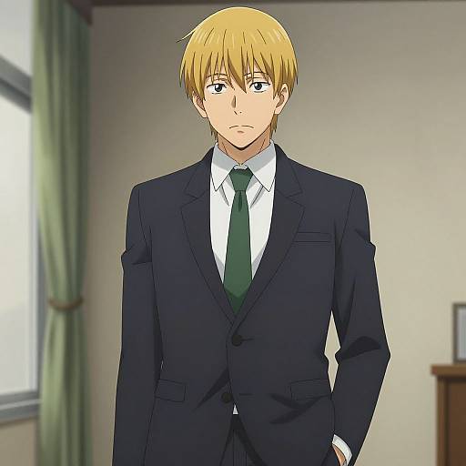 Man in Zenitsu-inspired Suit