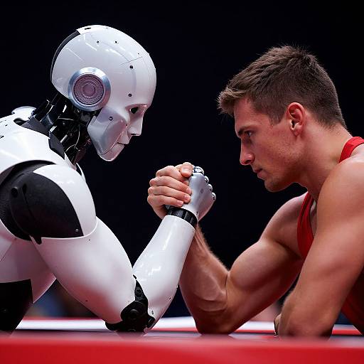 Maxi Robot vs Human Arm Wrestling