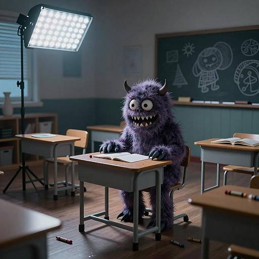 Midnight Monster in Kindergarten Classroom